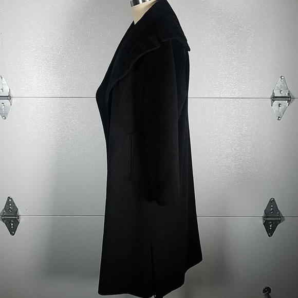 NWOT Vintage Pure Wool Black Open 1940s Coat - Picture 3 of 6